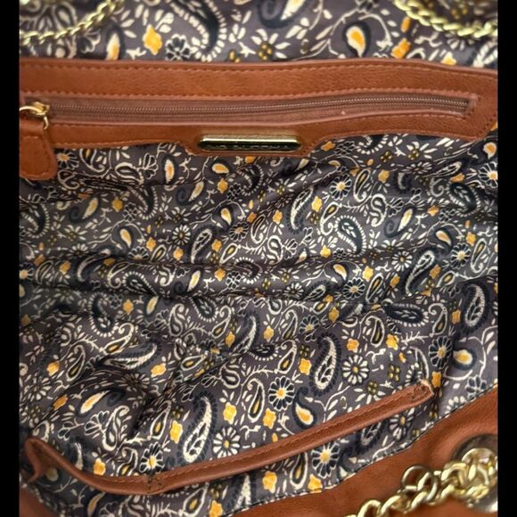 Big Buddha Top Handle Basketweave Texture Brown Boho Tassel Tote Bag - Picture 7 of 10